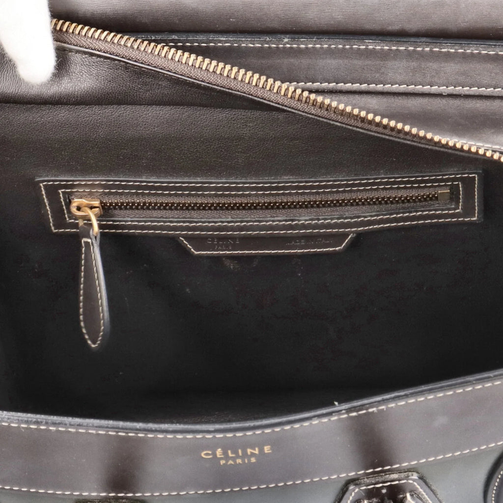 Pre-Owned Celine CELINE Micro Sizehopper Luggage Handbag Calf Ladies (Good)