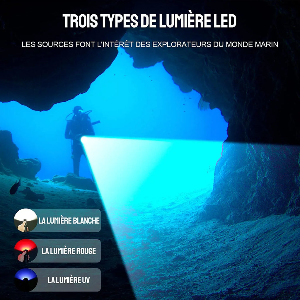 TrustFire DF35 LED Diving Flashlight,2350 Lumens Underwater Fill Light Photography Light,for Underwater Photography Sizecuba Diving