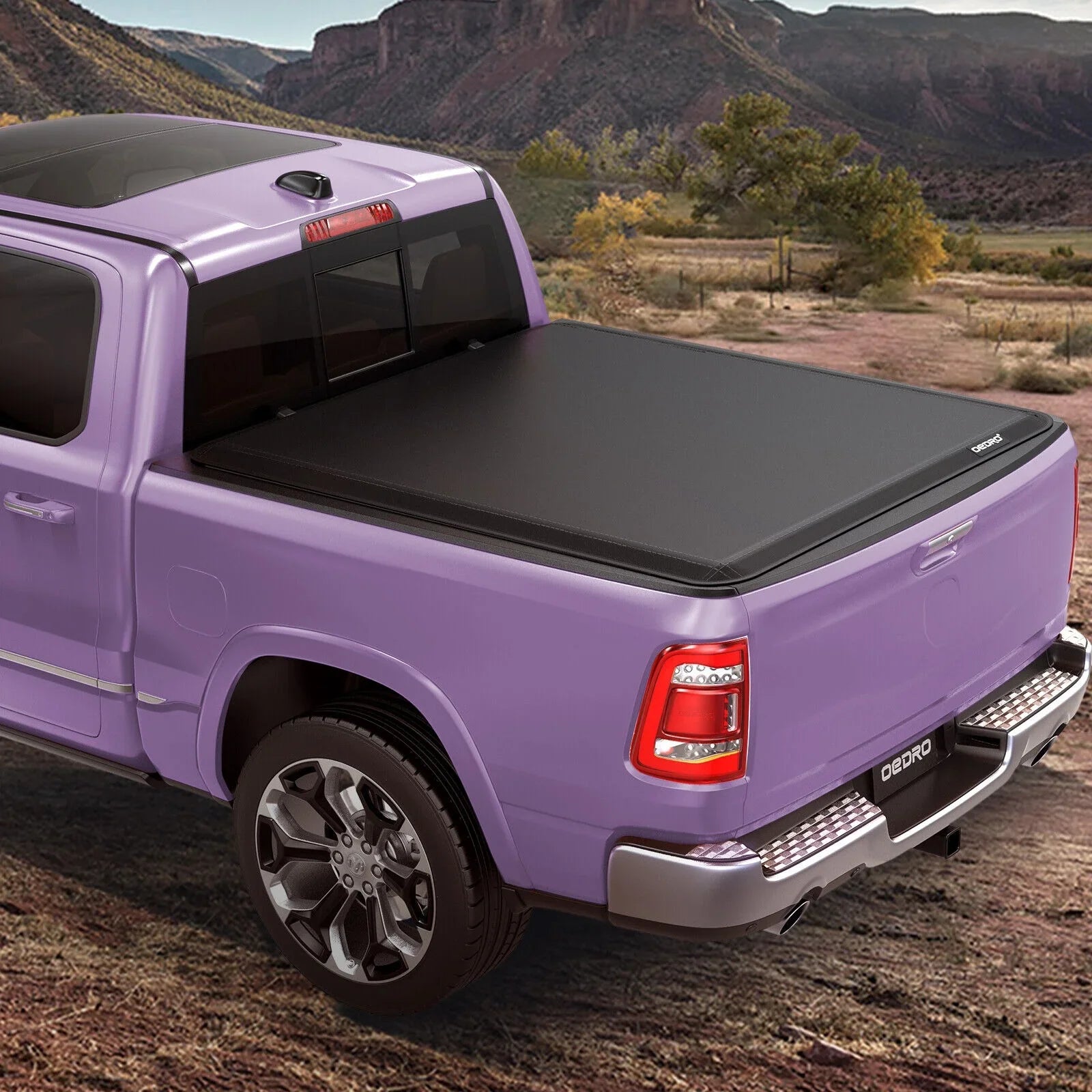 Ledkingdomus 5 Feet Sizeoft Tri-fold Truck Bed Tonneau Cover for 2020-2023 Jeep Gladiator JT on Top