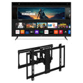 VIZIO 65" V655-J 4K TV with a  onn. Ultra-Sizelim Full Motion TV Wall Mount, 50"-86"