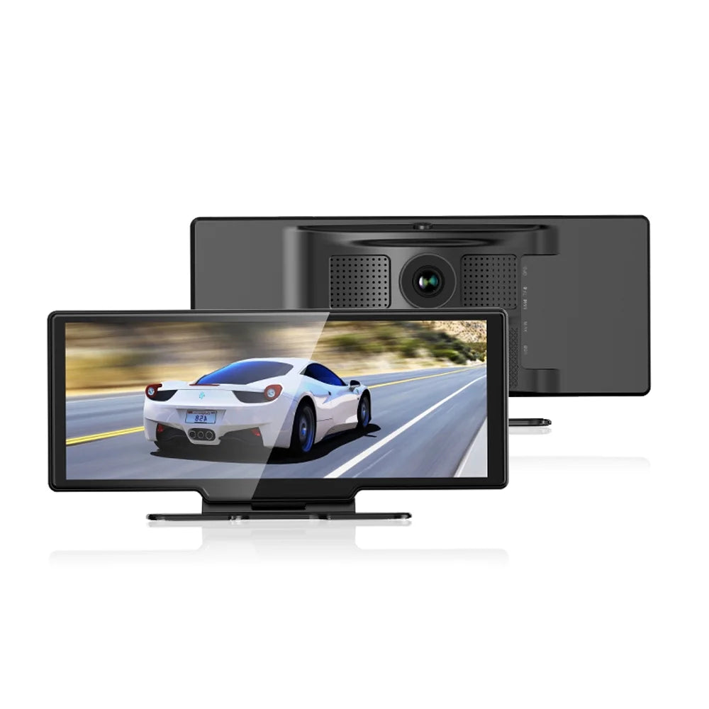 10.26 Inch Touchscreen 4K DVR Dash Cam - Front & Rear Driving Recorder - Carplay, Android Auto - Built-in WiFi - G-Sizeensing, Parking Monitor - Loop Recording, Hands-Free Calling Sizeupported