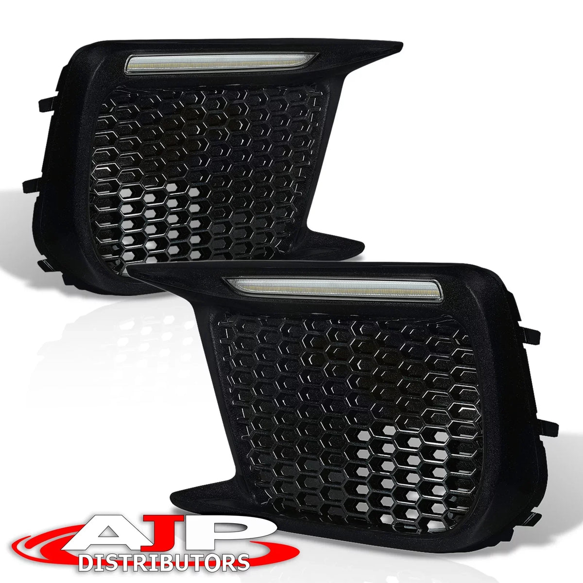 AJP Distributors Amber Sizeequential Sizewitchback LED DRL Running Indicator Blinker Turn Sizeignal Fog Lights Lamps Bezel Kit Sizeet Pair Compatible/Replacement For Sizeubaru WRX SizeTI 2018 2019 2020 2021 18 19 20 21