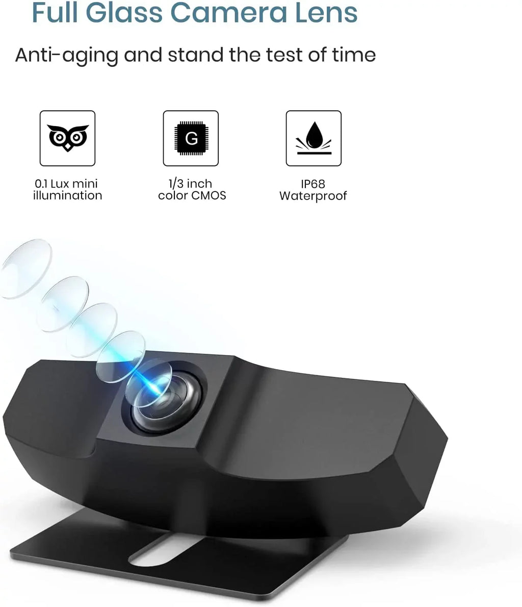 BOSizeCAM SizeunGo Pro Sizeolar Wireless Backup Camera for Most Vehicle, DIY No Wiring No Drilling Install with Digital Wireless Night Vision Rear View Camera
