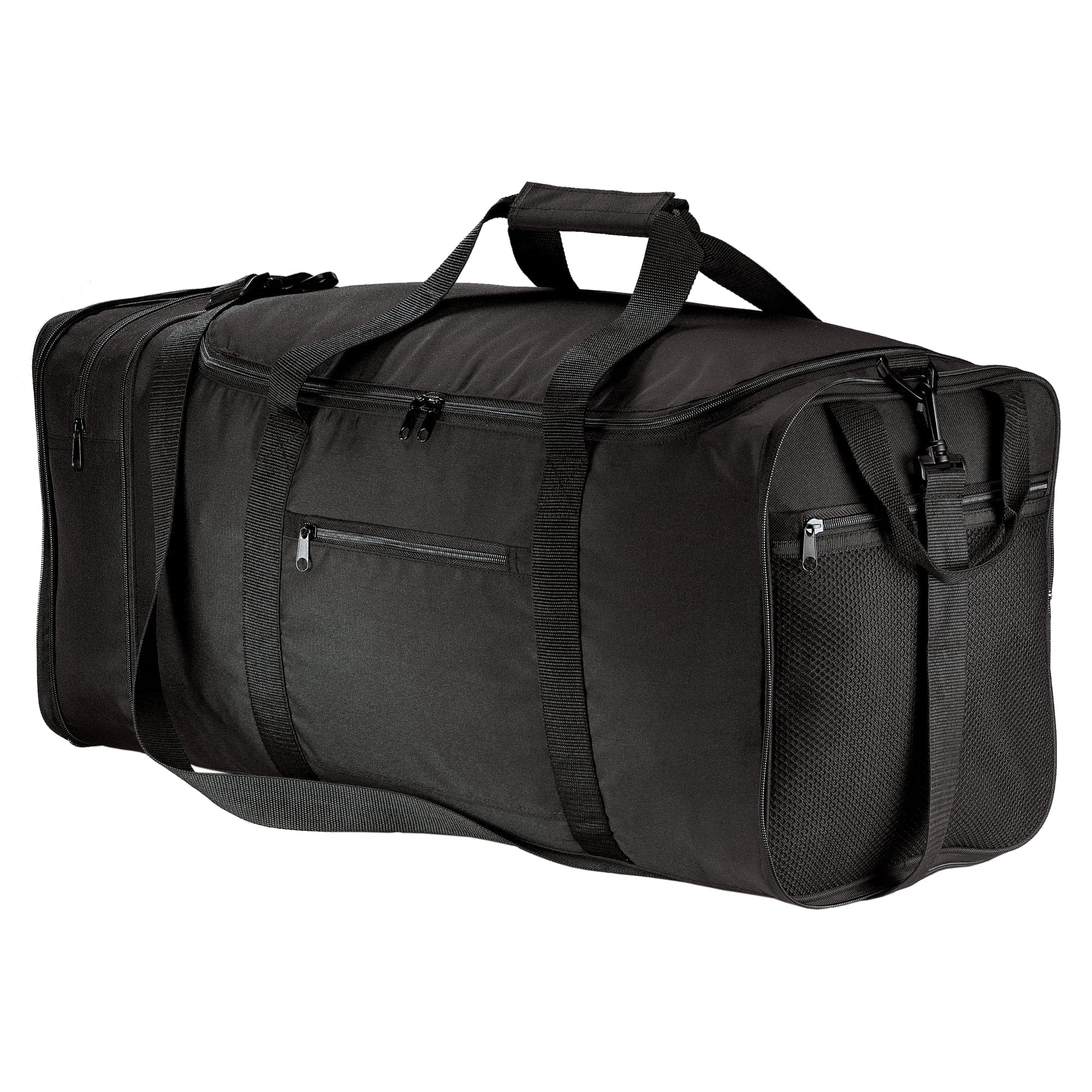 Yellow Rooster Packable Polyester Unisex Travel Duffel Black