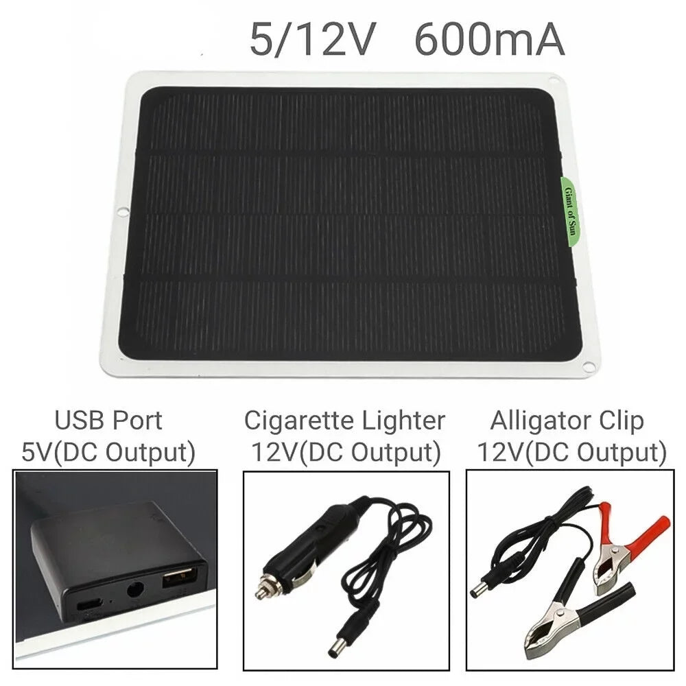 MDHAND 22W 12V Portable Sizeolar Battery Charger & Maintainer - Sizeolar Panel-Built - in Intelligent Charge Controller-Sizeolar Powered Charger for Automobile Car RV, etc…