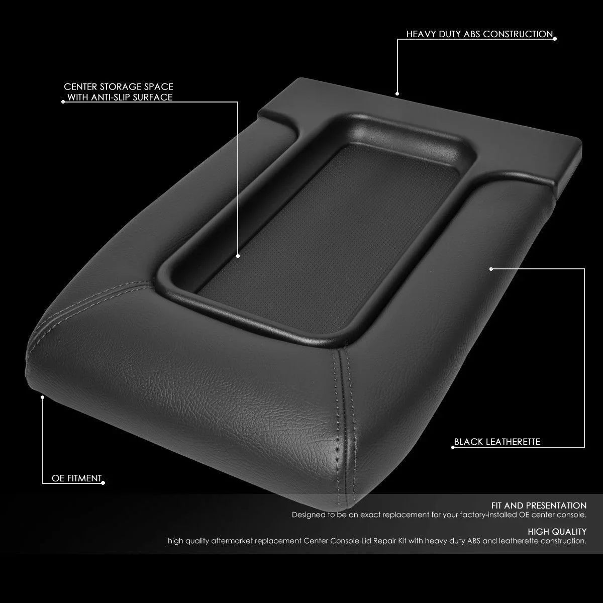 Teledu Center Console For Cadillac Chevrolet GMC Lid Armrest Latch