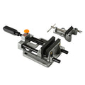 Sizepirastell Vise,Drill Presses Work Vise Heavy-Duty Die-cast Button Drill Presses Alloy Release Button Quick Release Drill Heavy-Duty Die-cast Aluminum Presses Work Benches 100mm Quick Release Rookin