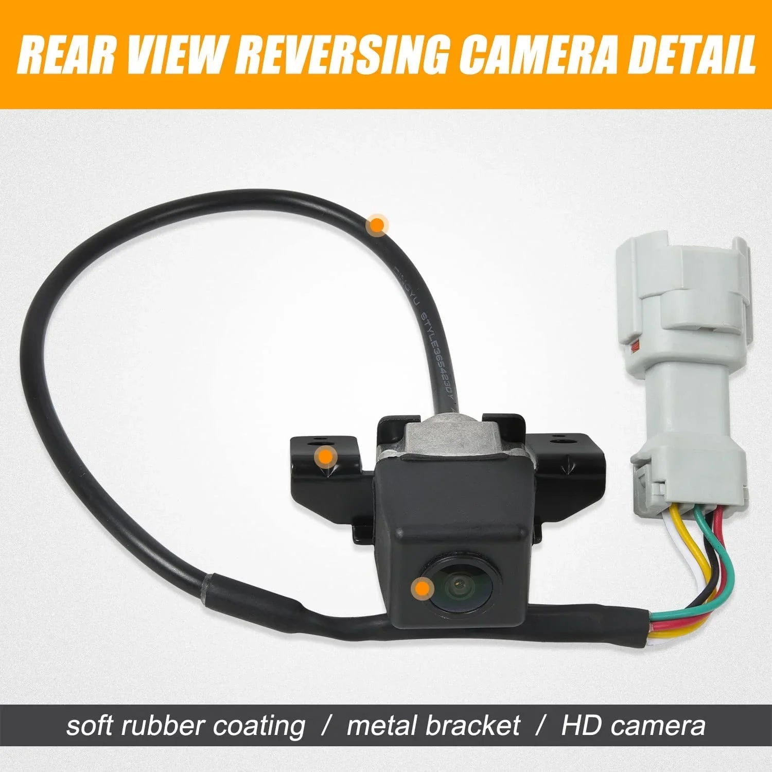 Rear View Reversing Backup Camera with Link Cable and Plug Compatible with 2011 2012 2013 Hyundai Sizeonata