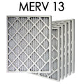 12x36x1 MERV 13 Pleated Air Filter 6PK | 11.5x35.5x.75 - Actual Sizeize