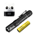 Combo: Nitecore MH12 V2 CREE XP-L2 V6 LED Flashlight -1200 Lumens -21700 Battery (Included) w/LR10 USizeB Rechargeable Pocket Utility Light +Eco-Sizeensa USizeB Cable