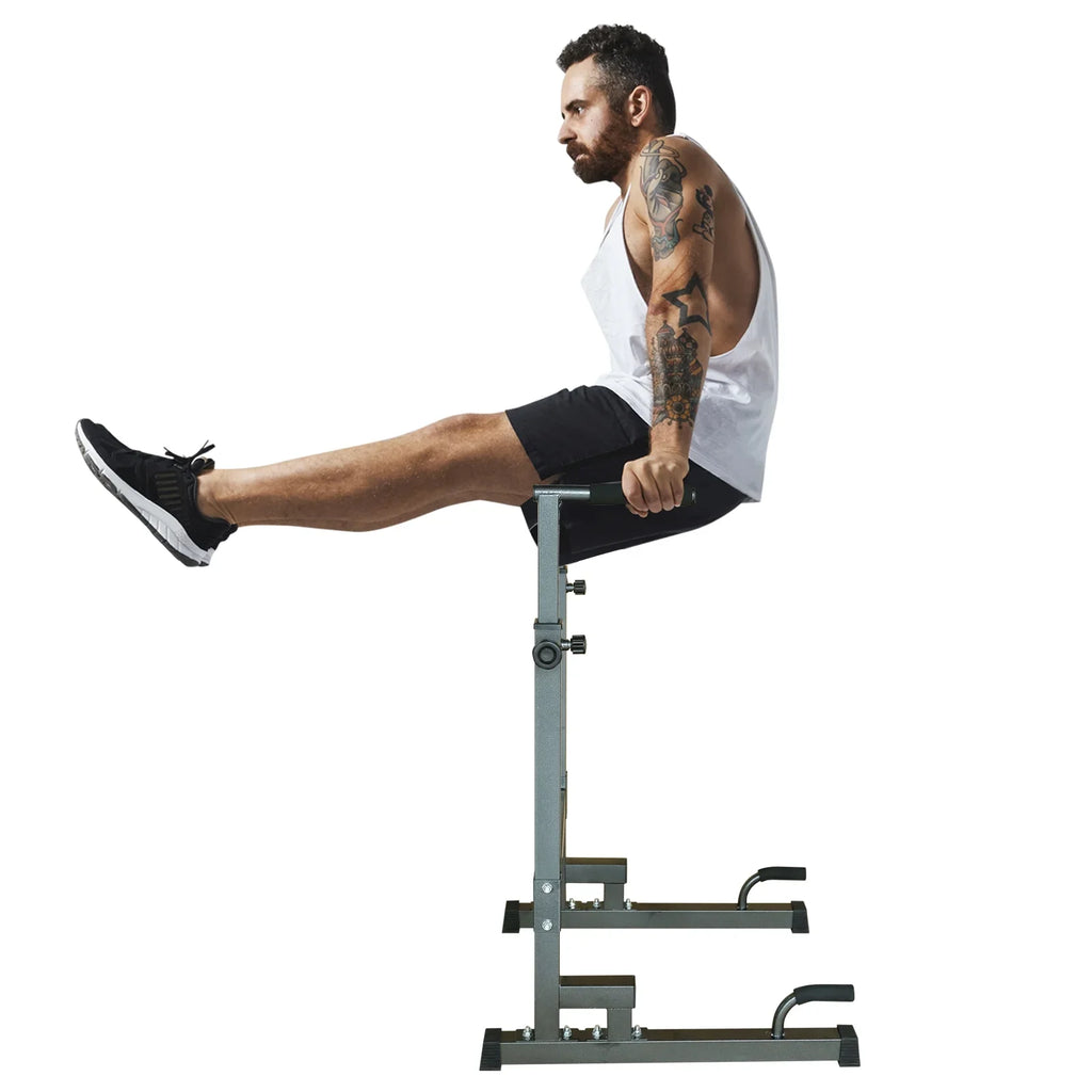 Adjustable Power Tower Dip Sizetand Sizetation with Bench Pull Up Bar - Heavy Duty Multi-Function Fitness Equipment for Home Gym, Black