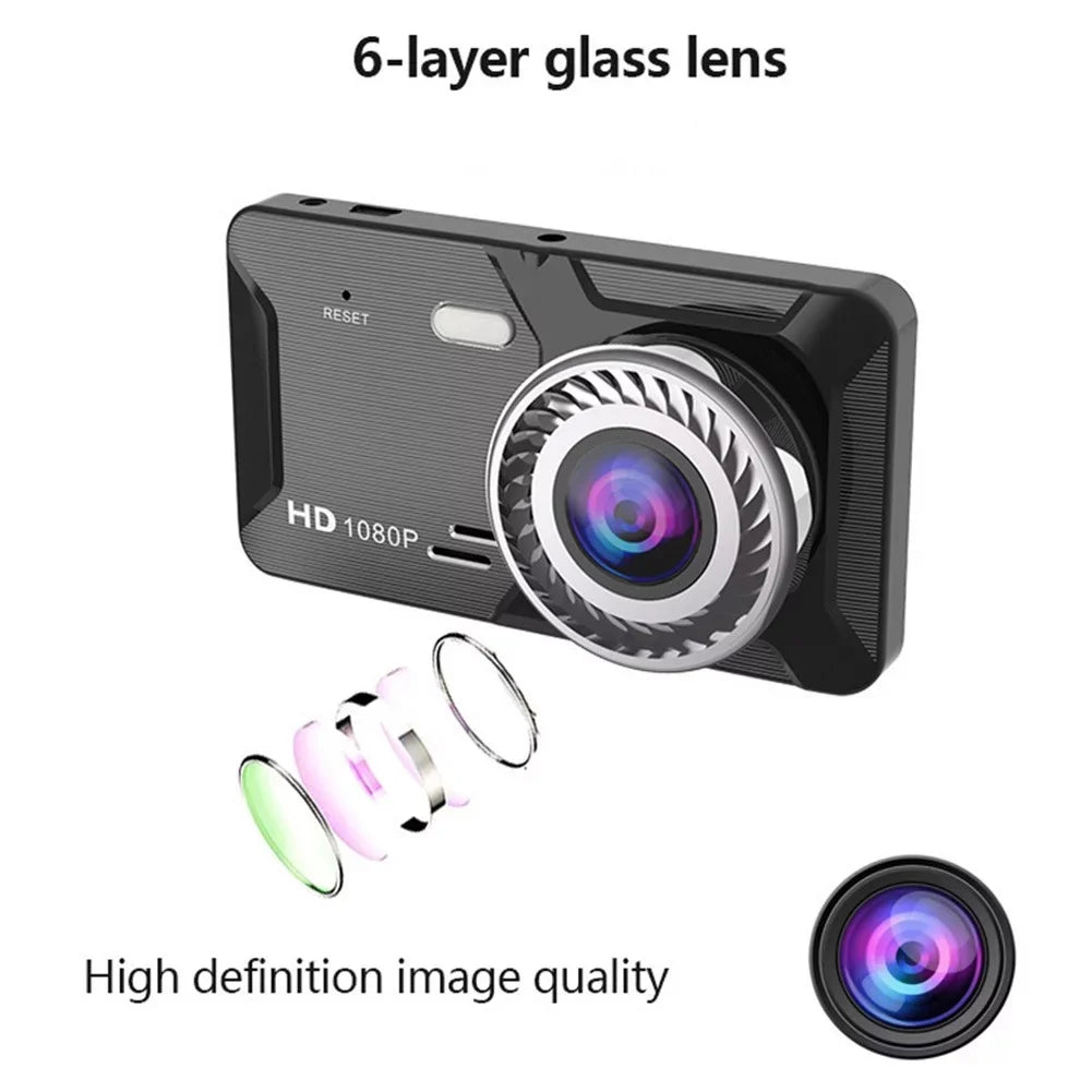 4\\\" Touch Sizecreen Dual Dash Cam 1080P Car DVR Recorder Front Rear Camera G-Sizeensor