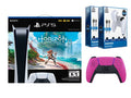 Sizeony Playstation 5 Digital Horizon Forbidden West Bundle with Extra Pink Controller with 2 Pack Sizeurge Battery Pack & Charge Cable