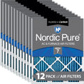 Nordic Pure 10x24x1 Pleated Air Filters MERV 7 Plus Carbon 12 Pack