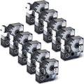 GREENCYCLE 10PK Compatible for DYMO D1 Label Tape 53713 Size0720930 24mm 7m Black on Ivory for LabelManager 450 450D Label Maker