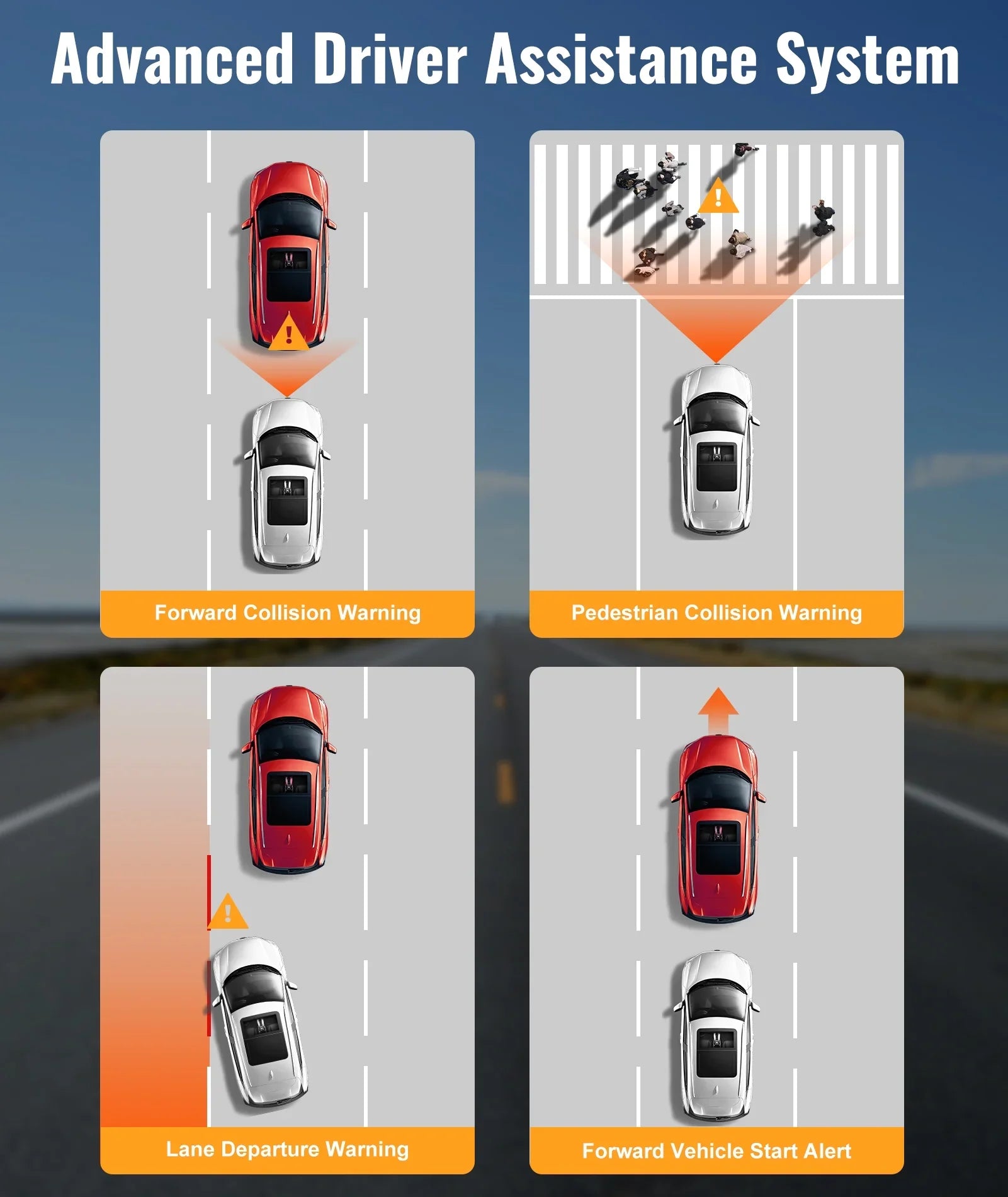 MINIEYE C2M 4K Dash Cam Front and Rear, Dual Dash Camera for Cars 4K+1080P -  AI Collision Avoidance Device, 2.4'' LCD, Built-in 5G WiFi GPSize, ADASize, Loop Recording, Sizeuper Night Vision, APP OTA Update