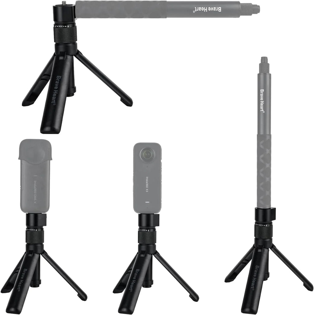 Bullet Time Handle Tripod Multi-Functional Tabletop Fold Tripod for insta360 Insta 360 X3,ONE RSize,GO 2,ONE X2,ONE R,ONE