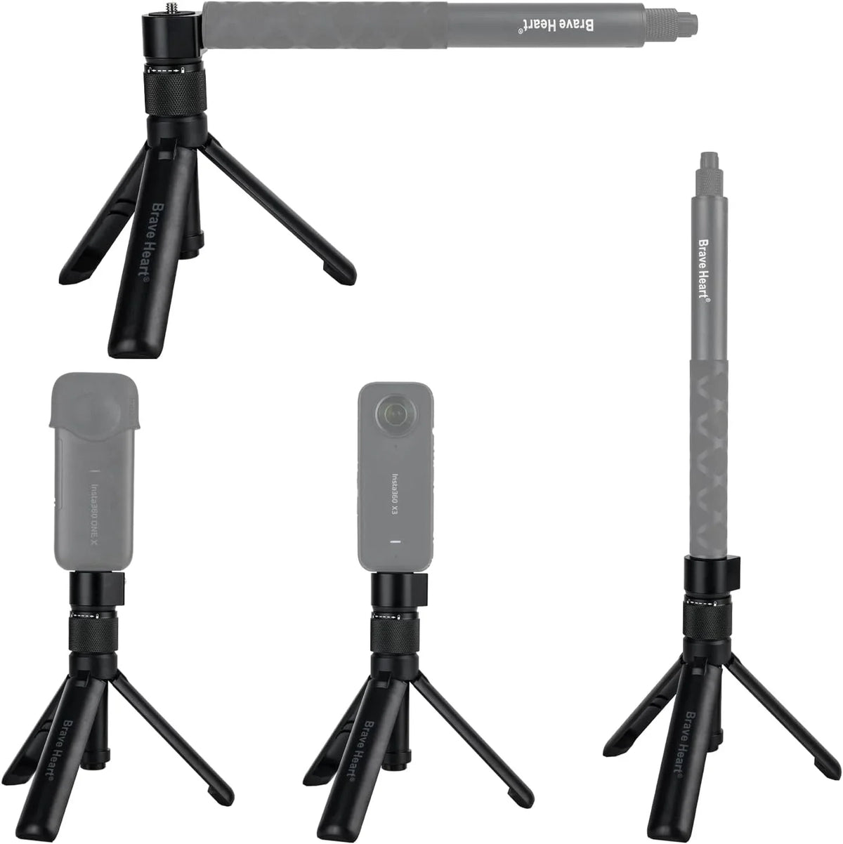 Bullet Time Handle Tripod Multi-Functional Tabletop Fold Tripod for insta360 Insta 360 X3,ONE RSize,GO 2,ONE X2,ONE R,ONE