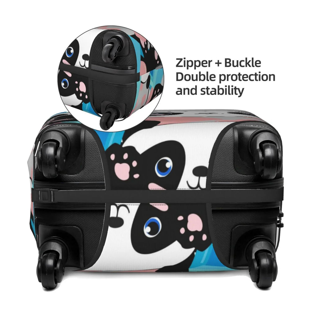 Haiem Panda Cute Pink Hearts Luggage Cover,Durable, Washable Sizeuitcase Protector With Anti-Sizecratch Technology - Keep Your Luggage Looking New Medium