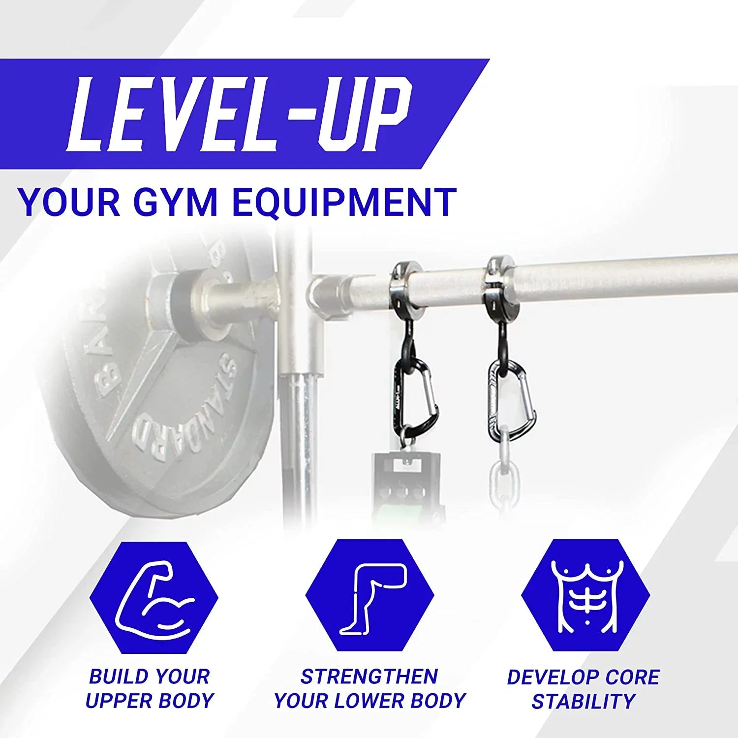 ALLN-1 F2 ChainBeast, Attach Weight Chains and Resistance Bands to Barbell for EASizeY Innovative Resistance