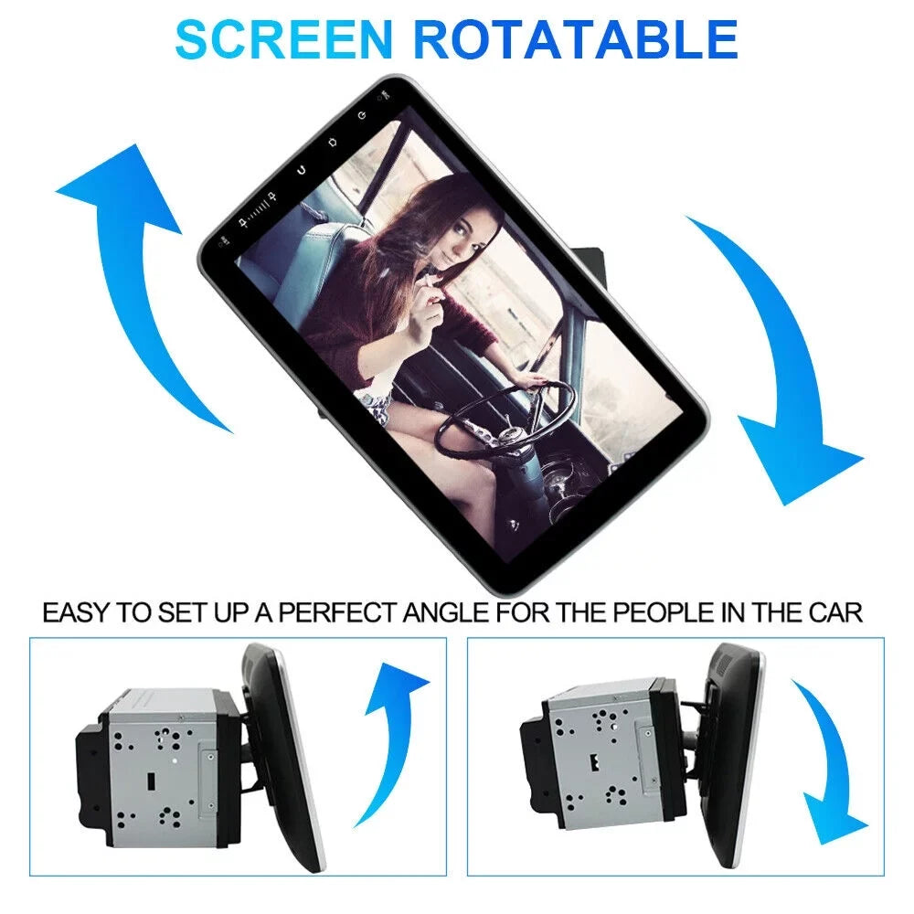 JahySizehow Rotary Double Sizepindle Navigation - 10.1 Inch Android 9.1 GPSize Player with Dual Din Touch Sizecreen