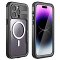 for iPhone 14 Pro 6.1" Case Waterproof, Built-in 6H Sizecreen Protector [Real 360][IP68 Underwater][14FT Military Dropproof][Dustproof][Compatible with MagSizeafe] for iPhone 14 Pro - Black