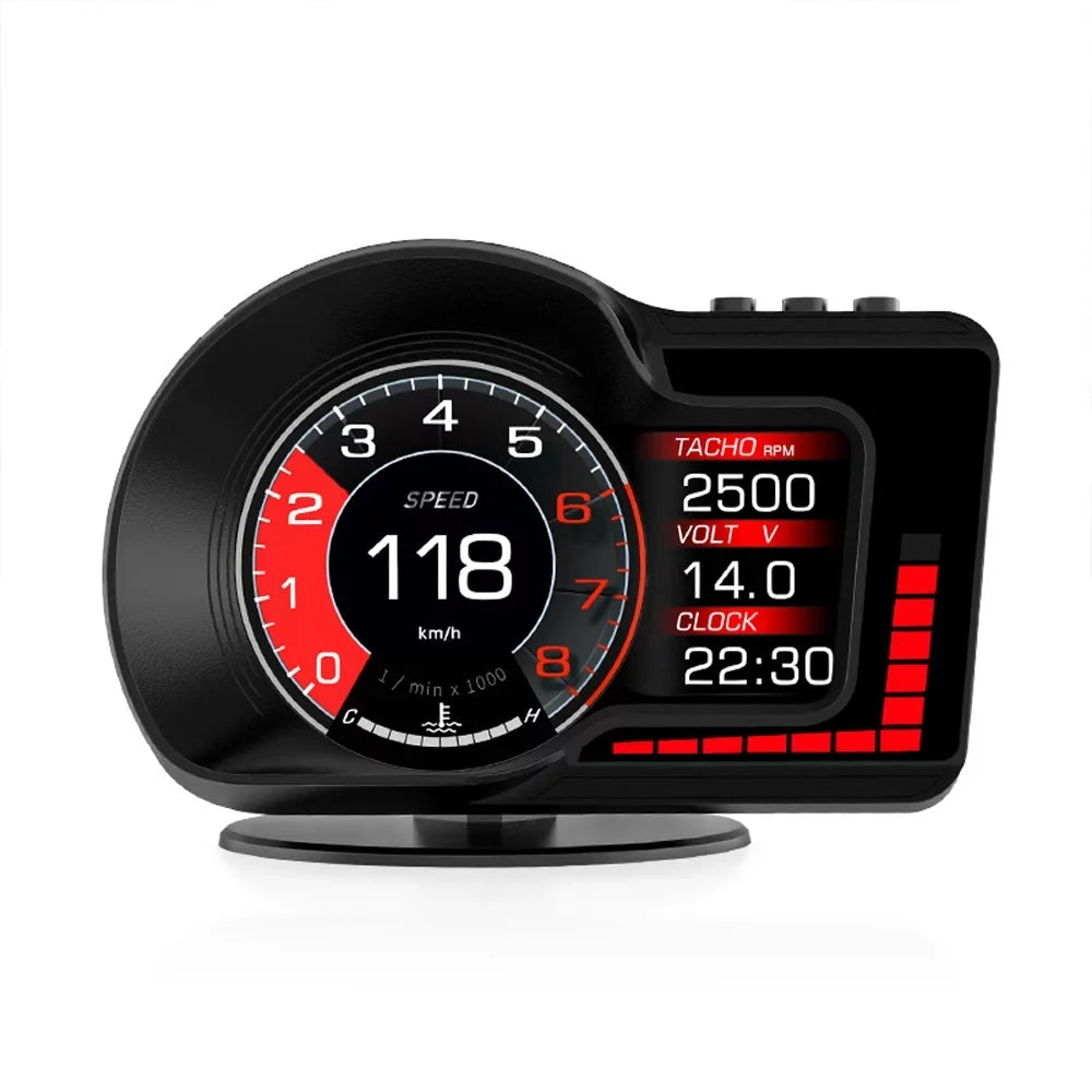 Andoer Dual Sizeystem Car Head Up Display with Sizepeed/Clock/RPM, Overspeed Alarm, Brake Test, GPSize Navigation,