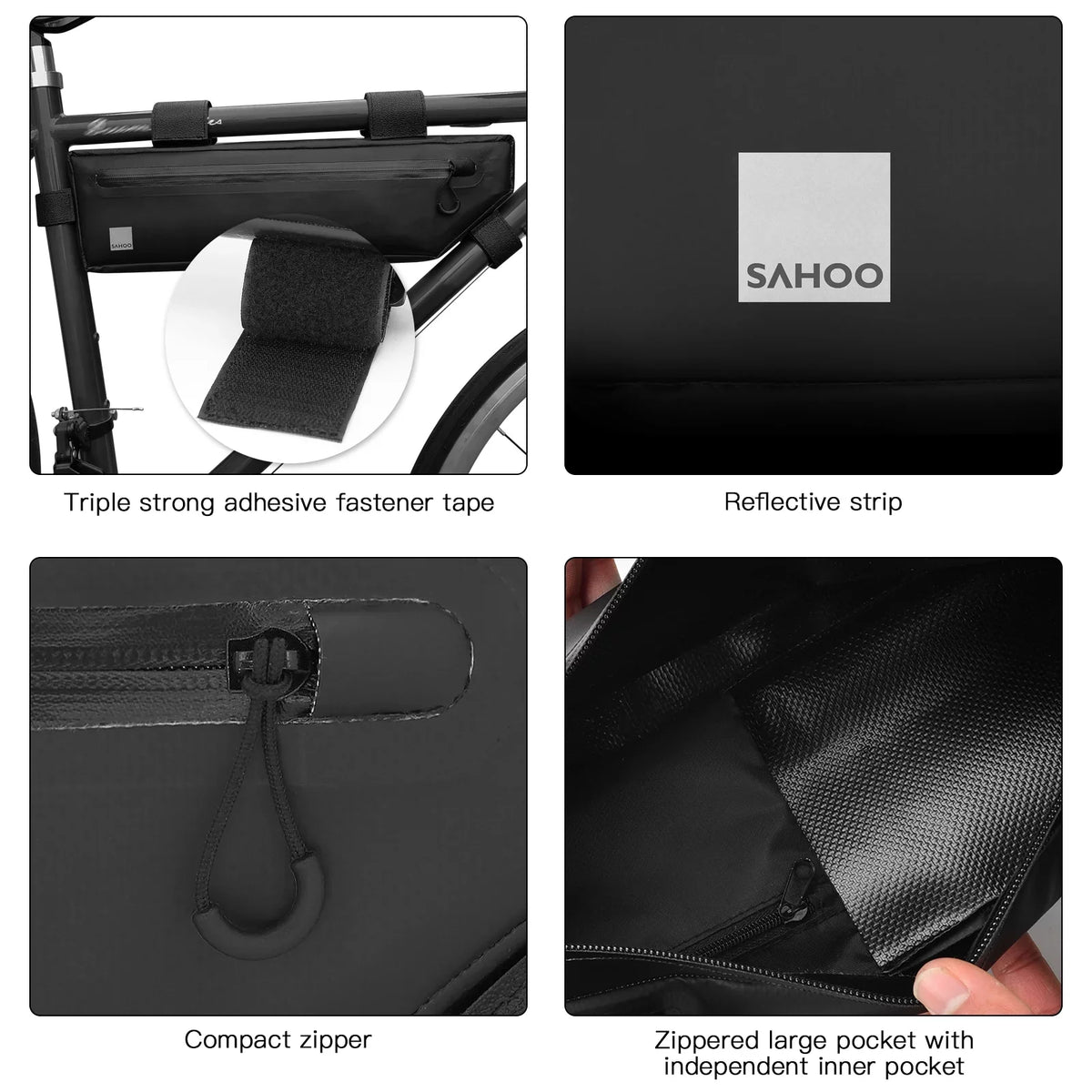 SizeAHOO Bike Pack,Mtb Road Bike Tube Frame Mtb Bike Frame Huiop Road Bike Pouch Under Tube Frame Bike Under Tube Eryue Buzhi