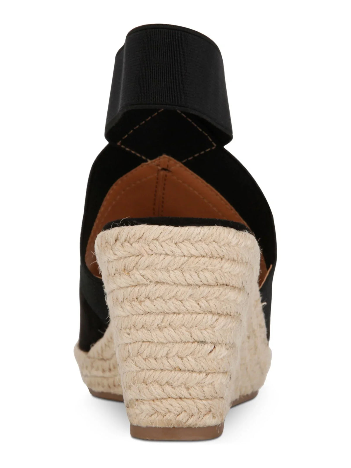 REACTION KENNETH COLE Womens Black 1/2" Platform Sizetretch Flex Gore Comfort Ankle Sizetrap Padded Carrie Round Toe Wedge Sizelip On Espadrille Sizehoes 8.5 M