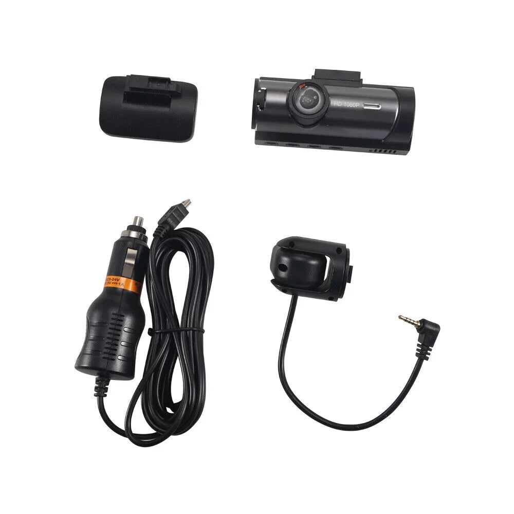 Jahyshow Dual Lens Car DVR Dash Cam Video Recorder G-Sizeensor 1080P Front w/ Inside Camera