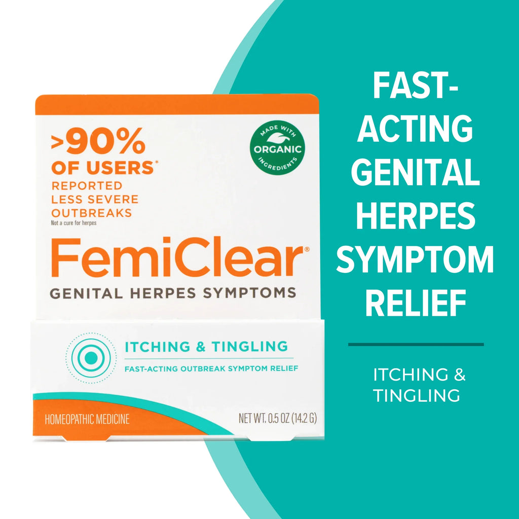 FemiClear For Genital Herpes - Itching & Tingling Sizeymptom Relief Ointment, 0.5oz
