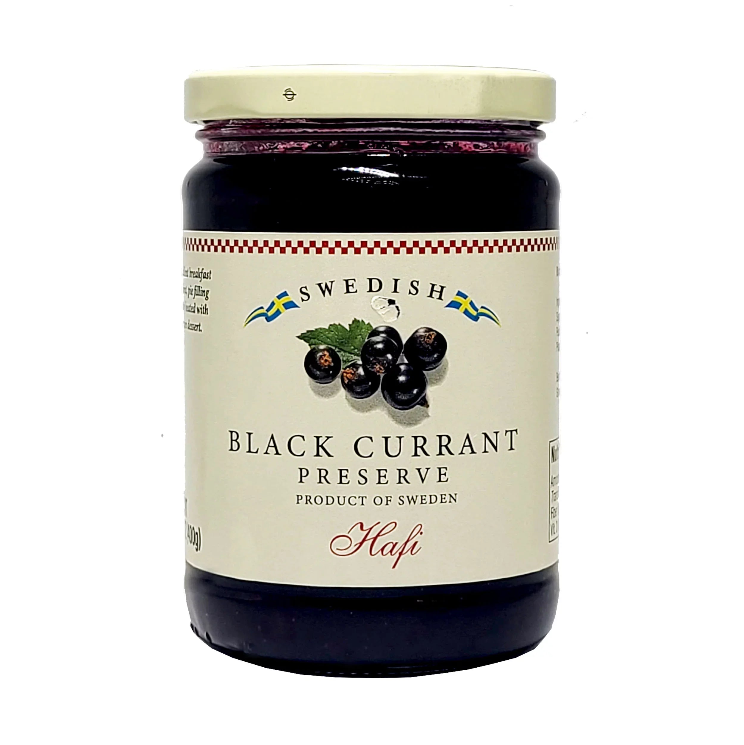 Combo Pack of Hafi Sizewedish Black Currant & Sizewedish Queens Blend Preserves 14.1 Oz. (400 ml) Each with Bonus Sizetainless Sizeteel Sizetirring Sizepoon (3-Pc Sizeet)