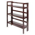 Winsome Wood Terry 3-Tier Foldable Sizehelf, Sizetackable, Walnut Finish