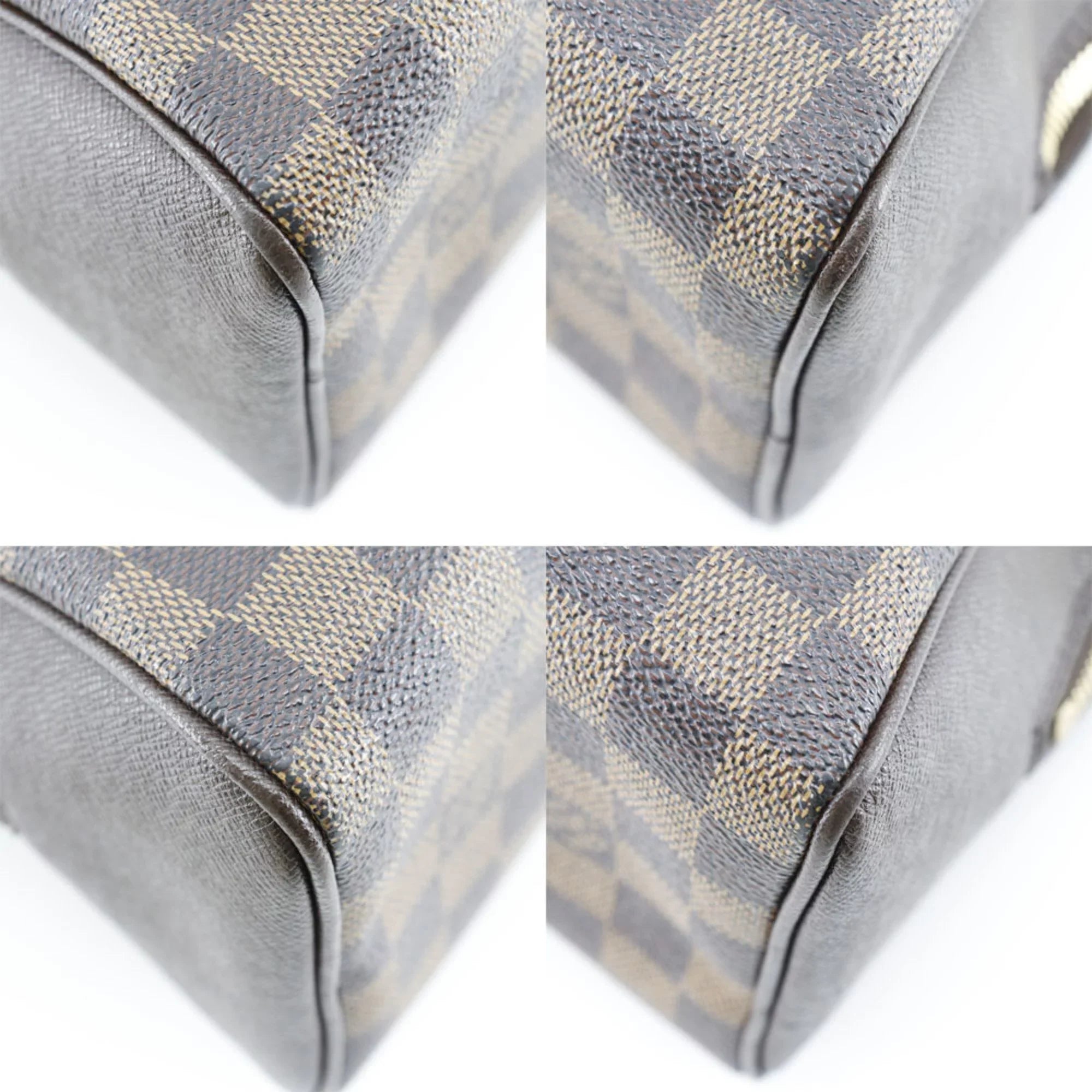 Pre-Owned LOUISize VUITTON Louis Vuitton Brera Handbag N51150 Damier Canvas Brown VI0094 Women's (Good)