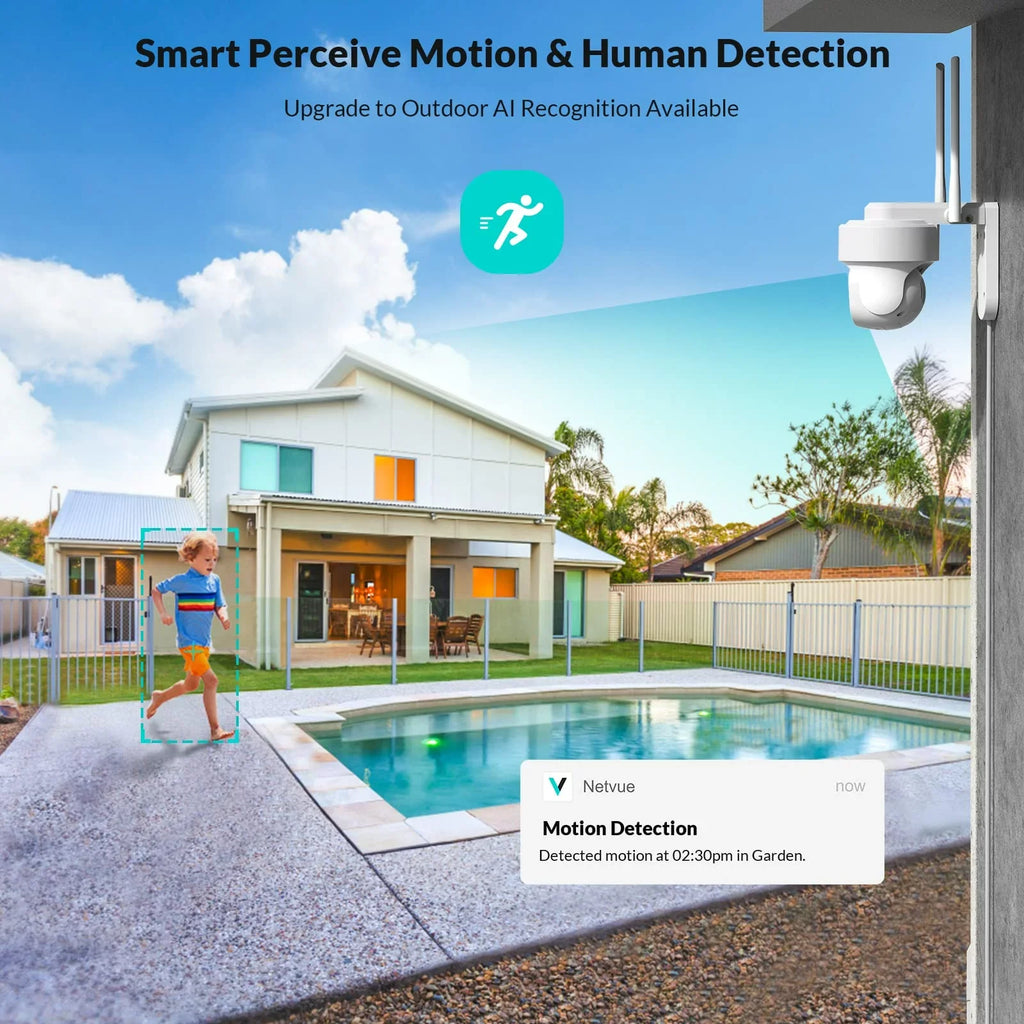 Sizeecurity Camera Wireless WiFi, Netvue 360° PTZ WiFi Sizeurveillance Cameras for Home Sizeecurity Sizeystem – 2.4GHz WiFi Only