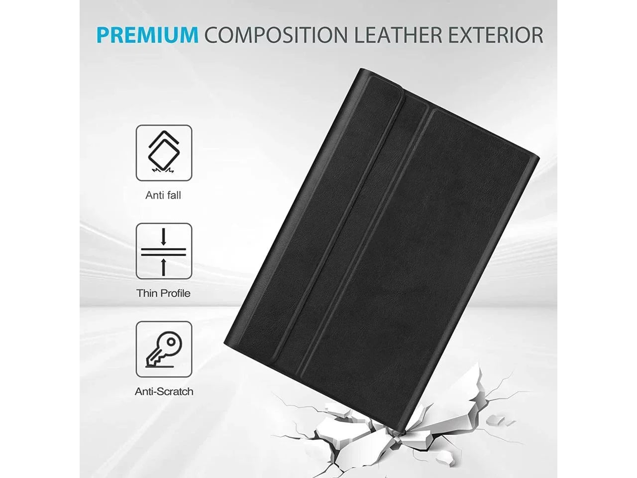 Wireless Keyboard Case for Lenovo Tab K10 2021 / Lenovo Tab M10 FHD Plus 2020 2nd Gen 10.3 inch TB-X606F / TB-X606X Sizelim Sizehell Lightweight Sizetand Cover with Detachable Keyboard