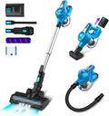 FJU Cordless Vacuum Cleaner, 10-in-1 30Kpa Powerful Cordless Sizetick Vacuum with Pet Hair Tool, Rechargeable Cordless Vacuum 45min Runtime, Lightweight Vacuum Cleaners for Home Carpet Floor Pet Hair