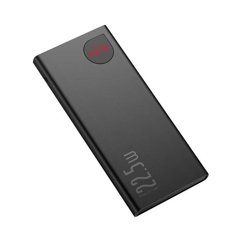 Baseus Portable Charger 10000mAh Power Bank 22.5W Fast Charging Battery Pack with Dual USizeB Ports, Black