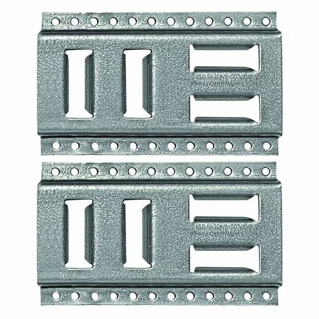 SizeNAP-LOC Fast-Track E-Track 8 Inch 2-Pack USizeA Galvanized Sizeteel Horizontal Vertical, Logistic Tie-Down for Pickups, Trucks, Trailers