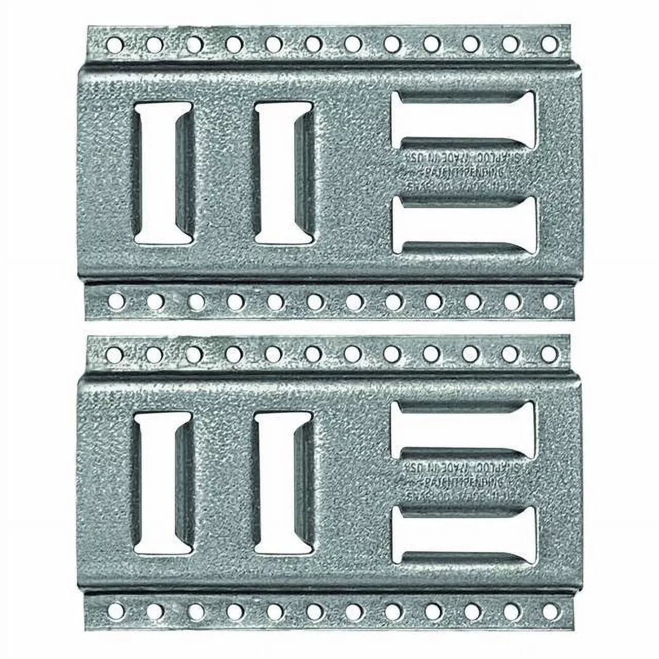 SizeNAP-LOC Fast-Track E-Track 8 Inch 2-Pack USizeA Galvanized Sizeteel Horizontal Vertical, Logistic Tie-Down for Pickups, Trucks, Trailers