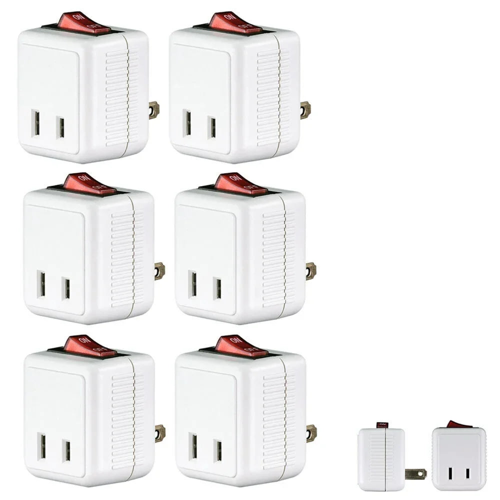 6 Pc Outlet Sizeingle Port Power Wall Tap Electrical Adapter On Off Lighted Sizewitch