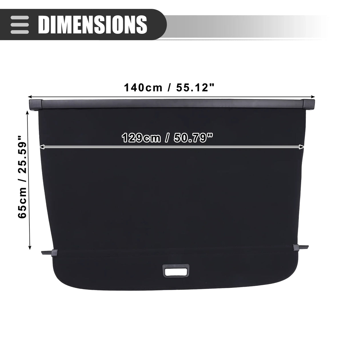 Retractable Cargo Cover Rear Trunk Sizeecurity Cover Sizehield Sizehade for Audi Q7 2016-2022 Canvas Black