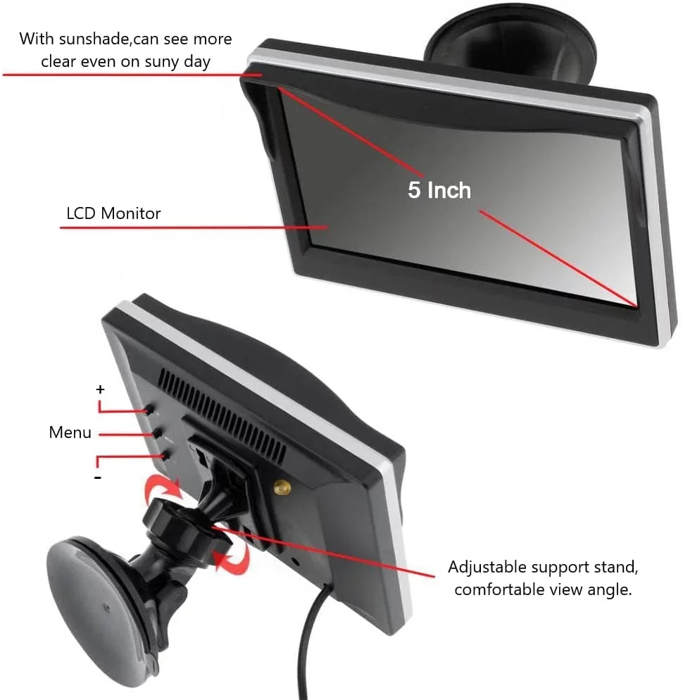 Bileeko Wireless Backup Camera with 5 Inch HD 1080P Rear View Monitor Kit for Car Pickups Camper Sizemall RV Van