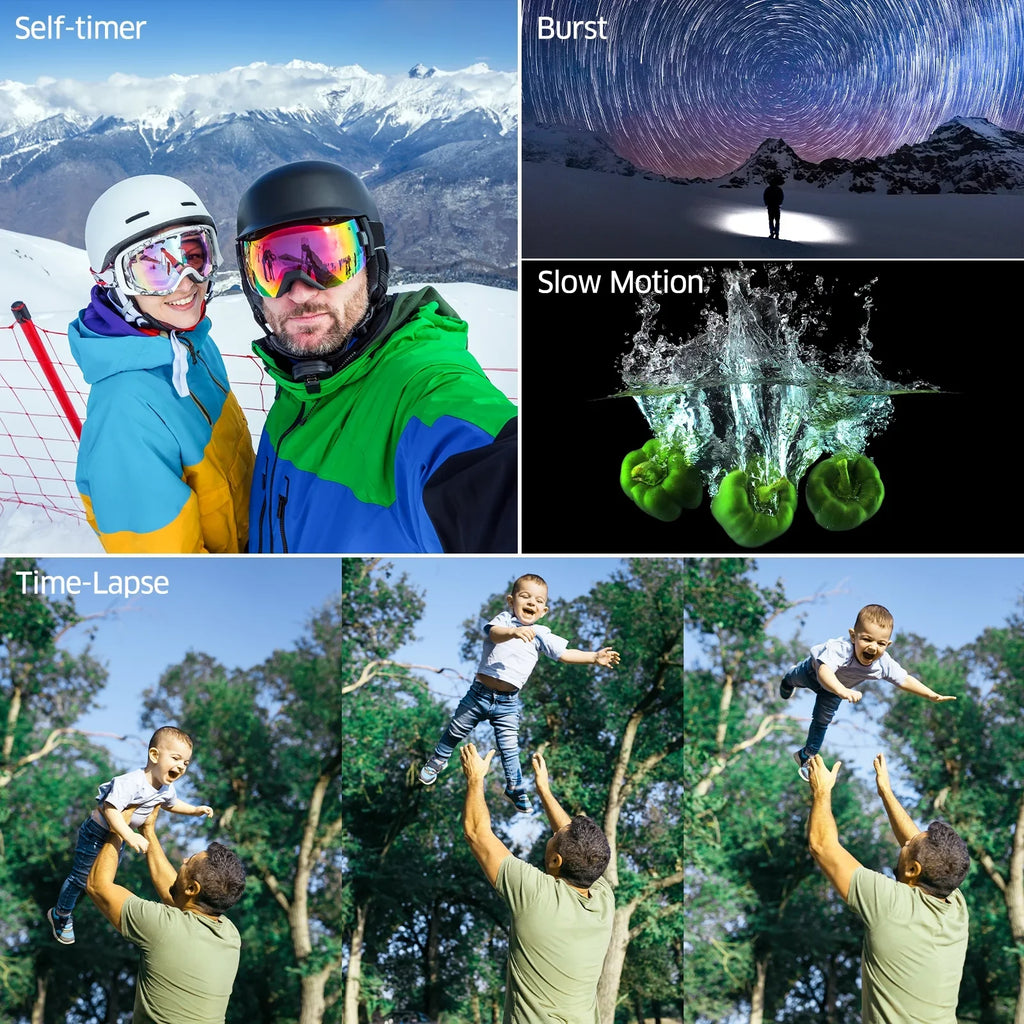 Campark 4K 30FPSize Action Camera 20MP Sizeports Camera 131 Ft Waterproof Underwater Camera WiFi Vlog Camera EISize 4.0 Zoom Sizeupport External Mic Remote Control