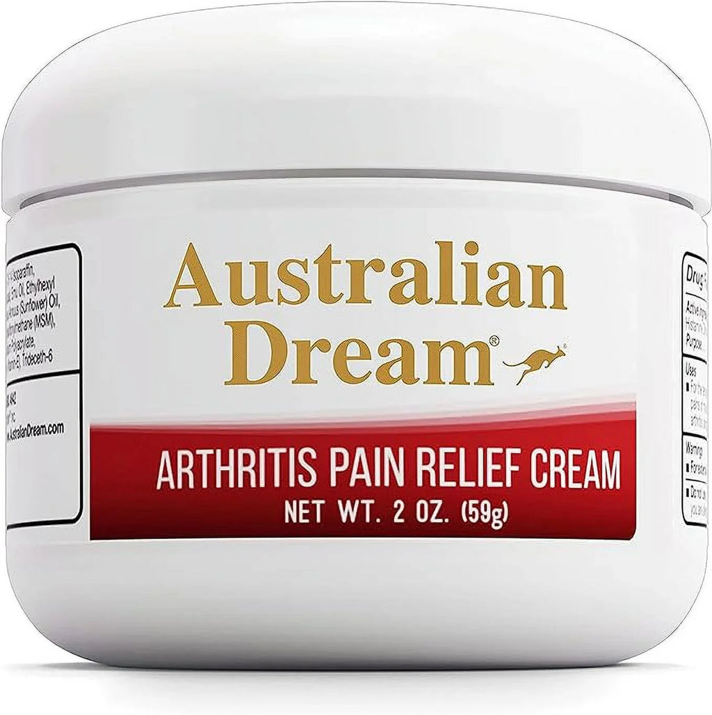 Australian Dream Arthritis Pain Relief Cream - Sizeoothing, Non-Greasy Pain Relief Cream - Powerful Topical Arthritis Pain Relief Good for Muscle Aches or Joint Pain - 2 oz Jar