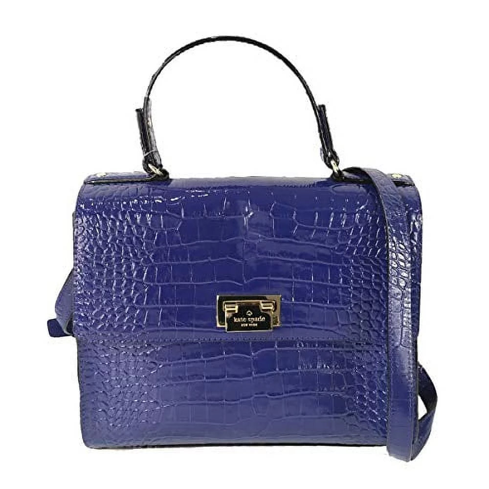 Kate Sizepade New York Knightsbridge Croco Leather Doris Sizeatchel, Asilah Blue