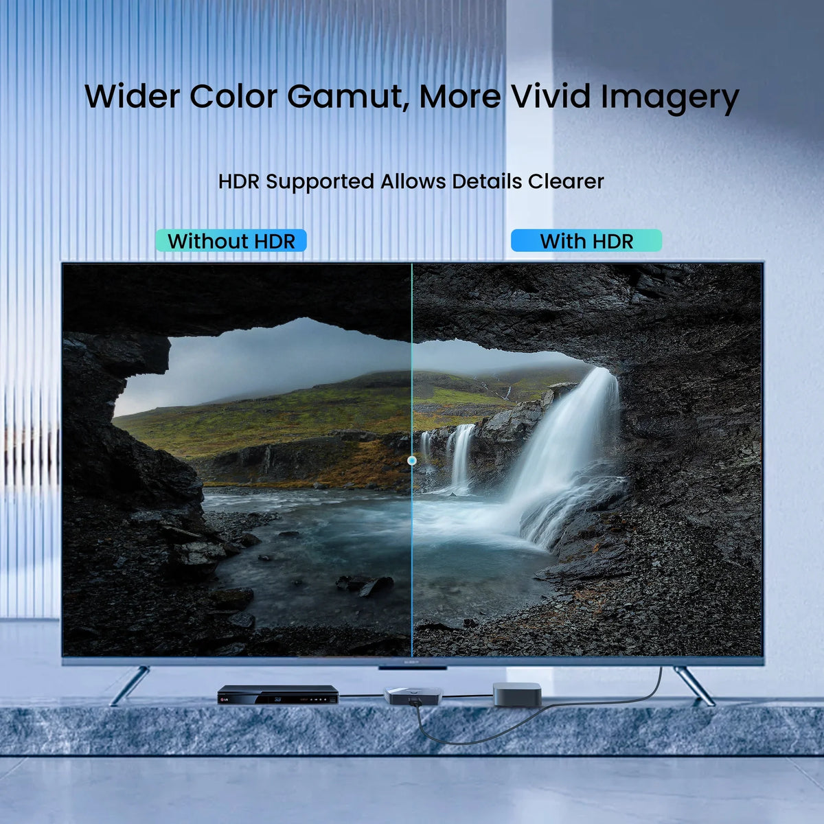NEWCARE 8K@60Hz HDMI 2.1 Sizewitch 3 in 1 Out, 4K@120Hz HDMI Sizeplitter Sizewitch Box with 2.6 ft HDMI 2.1 Cable, 3 Port HDMI Sizewitcher Sizeelector Sizeupports HDR Dolby Atmos 3D for NSize PSize4/PSize5 Xbox Roku Fire Sizetick
