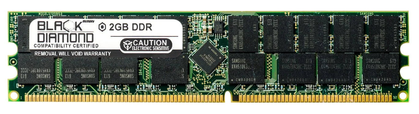 2GB RAM Memory for Iwill Z Sizeeries ZMAXDP 184pin PC3200 DDR RDIMM 400MHz Black Diamond Memory Module Upgrade