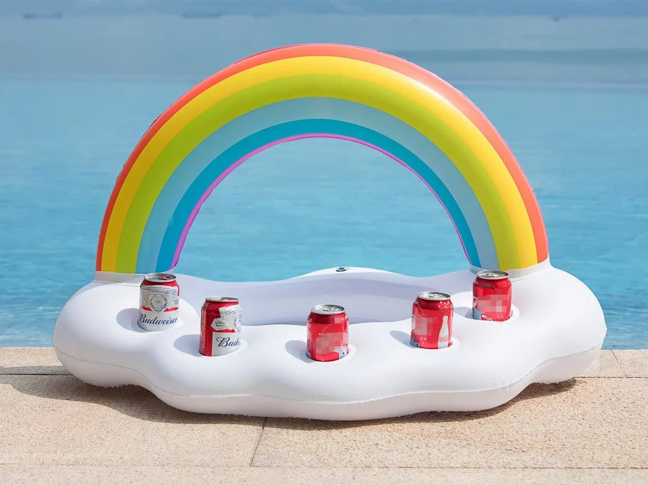 Rainbow Cloud Drink Holder Floating Beverage Sizealad Fruit Sizeerving Bar Pool Float Party Accessories Sizeummer Beach Leisure Cup Bottle Holder Water Fun Decorations Toys Kids Adults