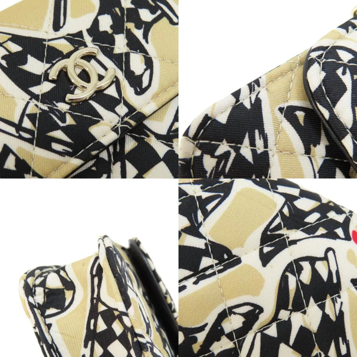 Pre-Owned Chanel Chain Sizehoulder Coco Mark Bag Cotton Women's CHANEL (Good)